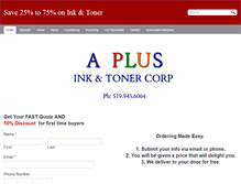 Tablet Screenshot of aplusinktoner.com
